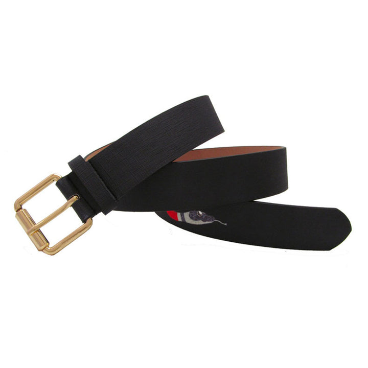 Men's leather snake belt
