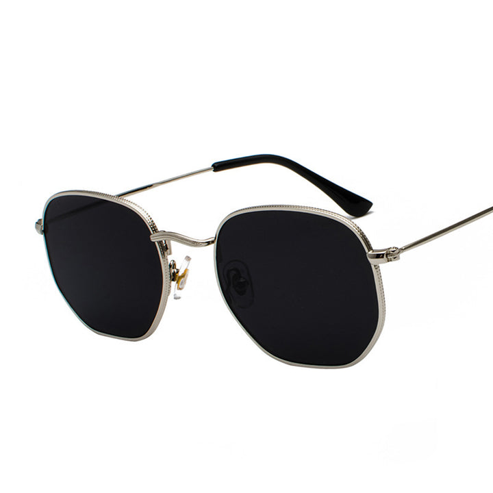 Harajuku Personality Irregular Sunglasses Fashion Metal Glasses Men'S Literary Style Sunglasses