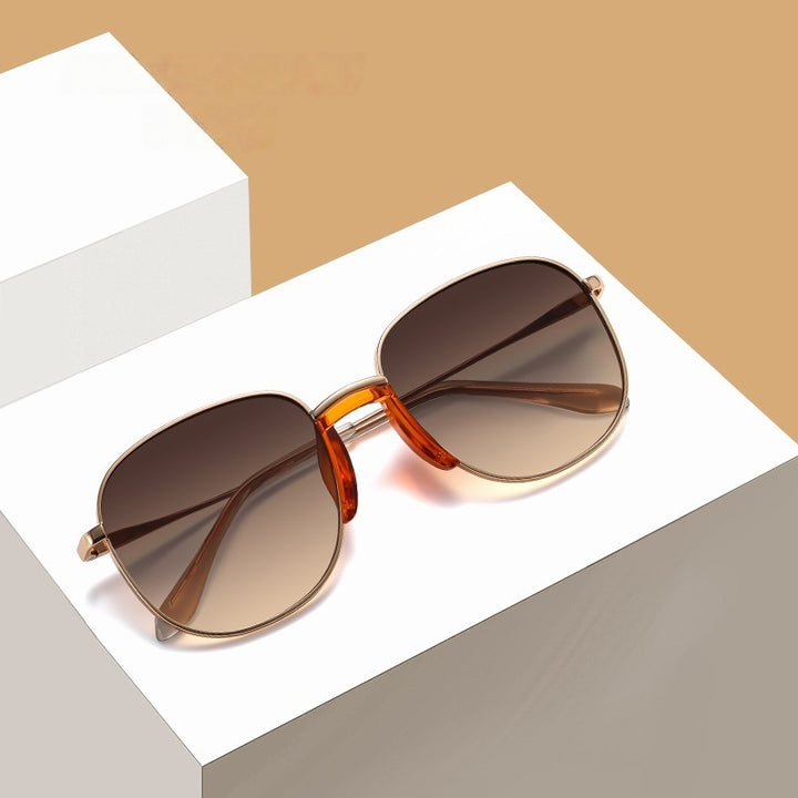Summer UV Protection Oval Frame Sunglasses