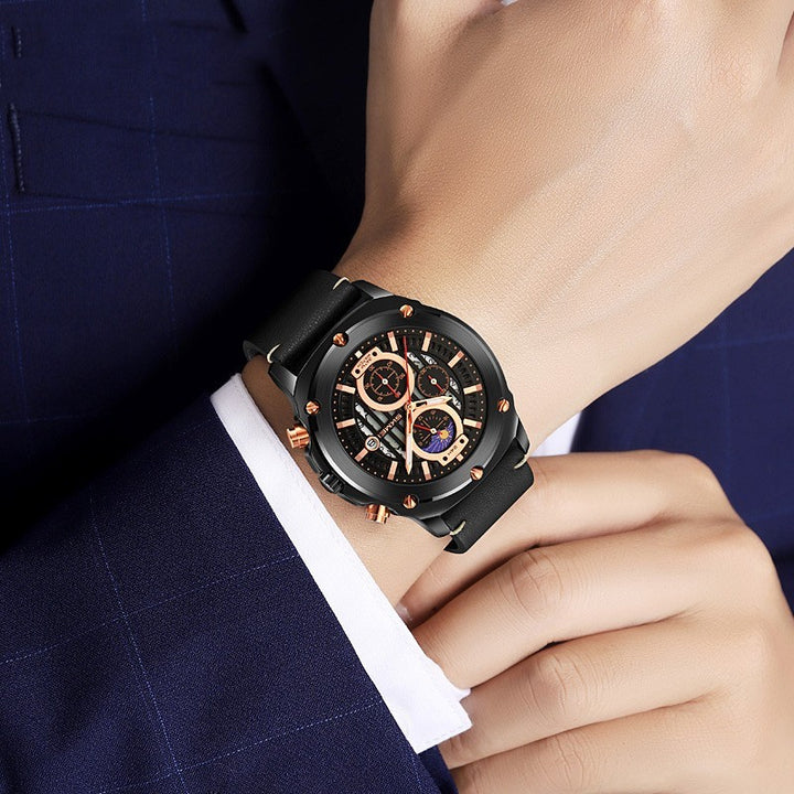 Multi-functional Star Timing Quartz Watch For Men